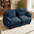 thumbnail image 2 of Aoowow 72.4'' 2 Seater Cloud Sofa, Chenille Modular Couch with Deep Seat, Soft Loveseat for Living Room, Apartment, Blue, 2 of 11