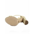 thumbnail image 2 of Shiner Women's Fashion Open Toe Ankle Strap Buckle Chunky High Heels Sandals Shoes ( Gold, 6 ), 2 of 2