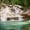 Dunn's River Falls, variant on Elephant Stock Enchanting Iguazu Waterfalls Wall Art - Horizontal Multi Panel Canvas - Living Room Wall Decor - Nature Multi Panel - White And Blue Decor - 55" x 24"
