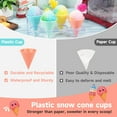 thumbnail image 4 of shiyou-16-Pack Reusable Plastic Snow Cone Cups, Compatible with Nostalgia & Cuisinart Snow Cone Machine, Shaved Ice Cups, Reusable Cone Cups for Snow Cone Syrup, 4oz, 4 of 4
