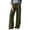 Green-a, variant on Women's Linen Cargo Pants, Drawstring Elastic Waist Solid Straight Leg Travel Casual Summer Long Pants Trousers with Pockets, White, XXL
