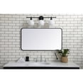 thumbnail image 3 of Soft corner metal rectangular mirror 22x40 inch in Black, 3 of 5