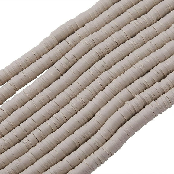 10 Strands Disc Heishi Beads 4mm Flat Round Loose Spacer Polymer Clay Beads for Summer Boho Surfer Bracelet Necklace Jewelry Making DIY