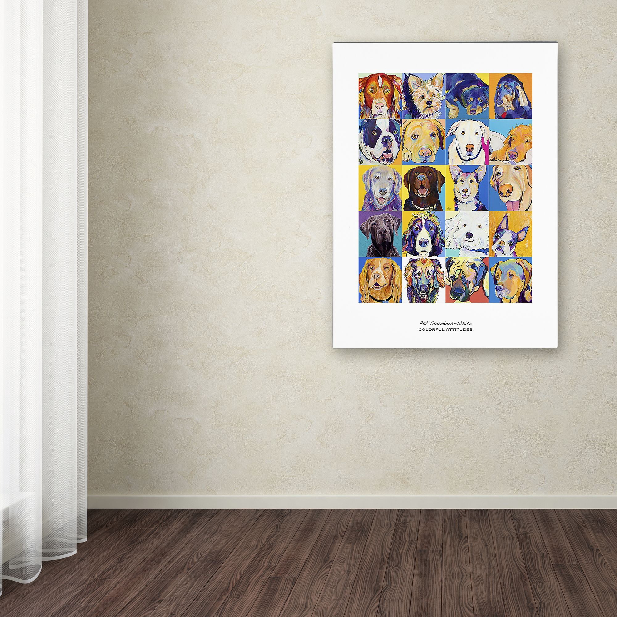 Trademark Fine Art "Colorful Attitudes Poster" Canvas Art by Pat Saunders-White