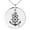 Silver, variant on Stainless Steel Nautical Ship Helm & Anchor Engraved Small Medallion Circle Charm Pendant Necklace