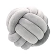 thumbnail image 2 of Nudo Almohada Bola Grueso Cómodo Almohadas Anudadas Para Sala De Estar Hogar Sofá Gris Claro, 2 of 9