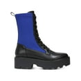thumbnail image 2 of Bar III Womens Tarnyin Leather Lug sole Combat & Lace-up Boots, 2 of 3