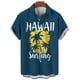 thumbnail image 5 of Camisa de surf estilo hawaiano para hombre, con estampado 3D, informal y de moda, para vacaciones, de manga corta, con solapa y botones, 5 of 5
