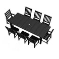thumbnail image 2 of Tioline 9-Piece HDPE Patio Outdoor Dining Set,with a table and chairs,Black, 2 of 6