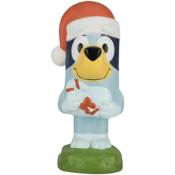 Christmas LED Blow Mold Decor Bluey w/Candy Cane Bluey, 14 inch