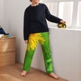 thumbnail image 5 of Xecao Bees Pollinates A Yellow Dandelion Print Teenagers' Pajama Pants Long Sleep Pants Soft Elastic Waist Pajama Bottoms Elastic waist with 2 Pockets 5-16 Years-XS(5-6), 5 of 6