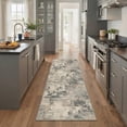 thumbnail image 5 of 5x7 Washable Rugs for Living Room Non Slip Low Pile Lightweight Area Rugs, Indoor Throw Rugs for Bedroom with Abstract Print Pattern, Ash Taupe, 5 of 6