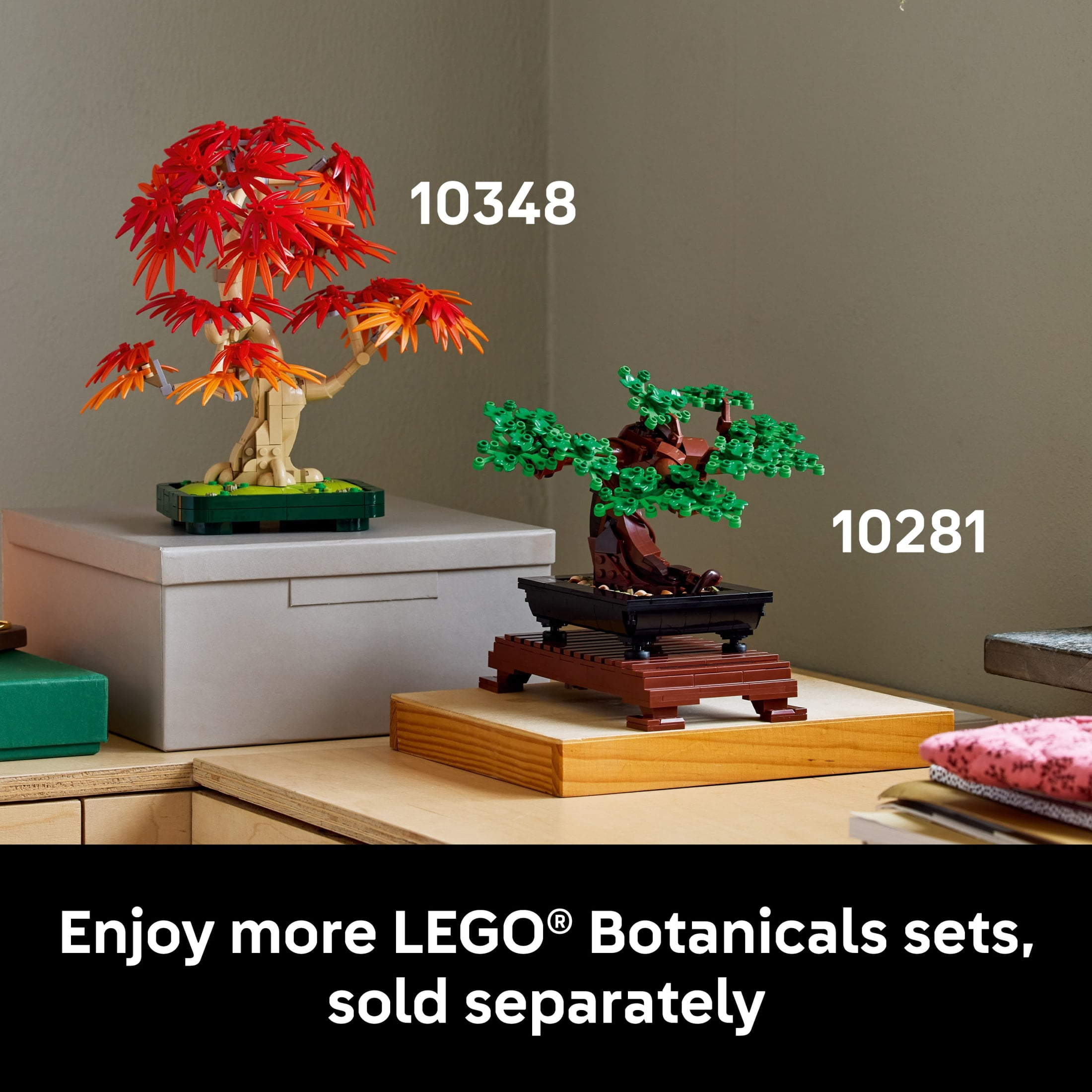 LEGO Botanicals Japanese Red Maple Bonsai Tree Building Kit for Adults 18+ - Unique Home Decor DIY for Room or Office - Gift for Birthdays - Plant Decor for Desk or Bookshelf- 10348