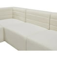 thumbnail image 4 of Meridian Furniture Quincy Cream Velvet Modular Sectional, 4 of 16