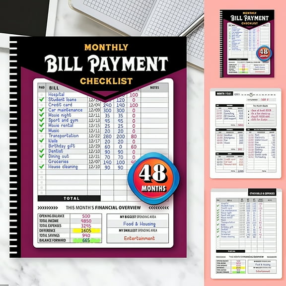 CCOCC 2026 New Budget Planner ,Bill Payment Tracker Monthly Organizer: Bill Notebook the 4 Year for Families,Home,Office,Personal Finance & 960 Billing Records Included!