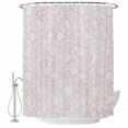 thumbnail image 2 of Blush Pink Florals Shower Curtains for Bathroom, Abstract Damask Flowers European Style Waterproof Fabric Shower Curtain, Decorative Bathroom Curtain for Bathtub, 72"x84", No Hooks Included, 2 of 9