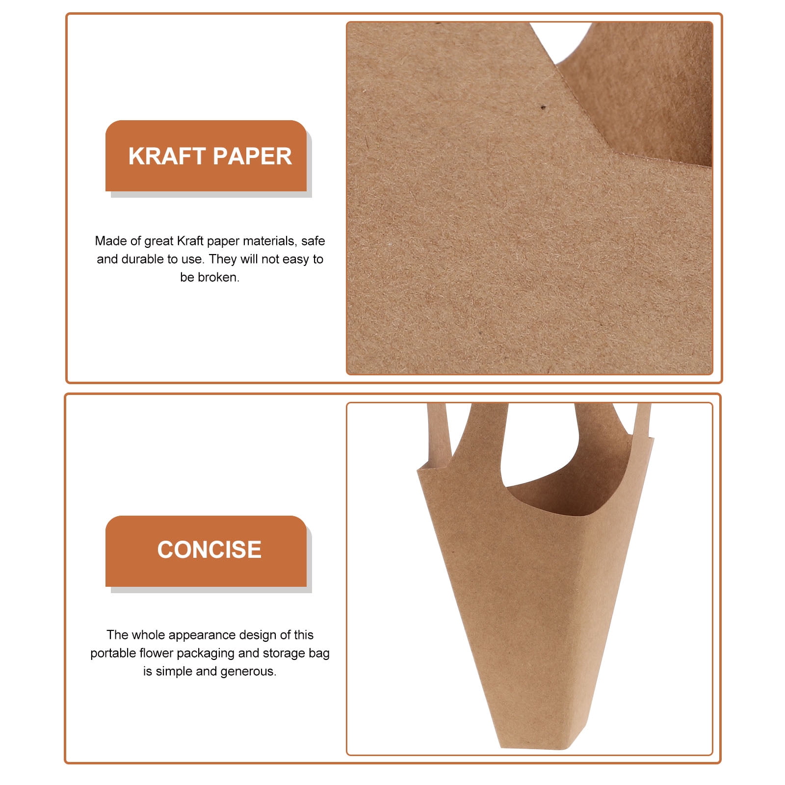 Set of 5 Tissue Paper for Bags Portable Kraft Flower Basket Bouquet Carrying