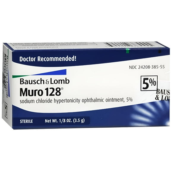 4 Pack - Bausch & Lomb Muro 128 5% Ointment 3.50 g
