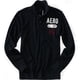 thumbnail image 1 of Camiseta henley con cuello simulado Aeropostale Aero Ls para hombre color negro pequeño, 1 of 1