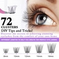 thumbnail image 3 of DIY Lash Extension Kit, Lash Cluster 72 Pcs with 72h Strong Hold Lash Bond and Seal + Cluster Eyelashes Applicator Tool Eyelash Extensions Kit for Self Applicator at Home, 3 of 10