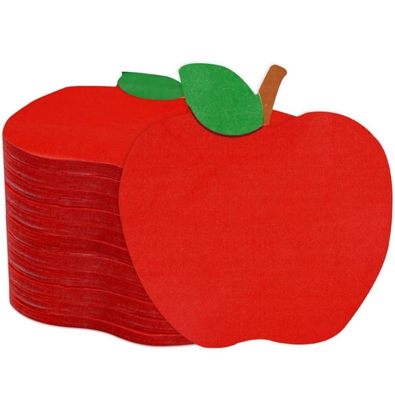 vlrwzc Red Apple Shape Napkins,100pcs Party Paper Napkins Red Serviettes Napkins Table Decorations for Picnic Birthday, Baby Shower