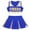 Blue, variant on Aislor Girls Cheer Leader Uniform Cheerleading Halloween Cosplay Outfits Red 6