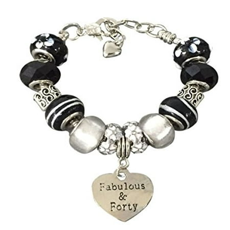 40th Birthday Gifts for Women, 40th Birthday Charm Bracelet, 40th Birthday Ideas, Gift for (40th Birthday Gift Ideas For Female Best Friend)