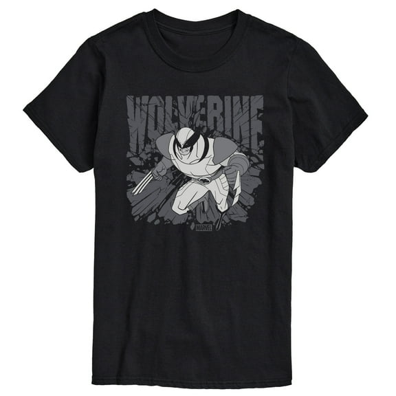 Marvel Wolverine - Gray Toned Comic - Men's Short Sleeve Graphic T-Shirt