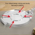 thumbnail image 2 of Tortilla Press Tool, Manual Efficient Multifunctional Roti Maker Aluminum Alloy for Home (16cm Silver), 2 of 8
