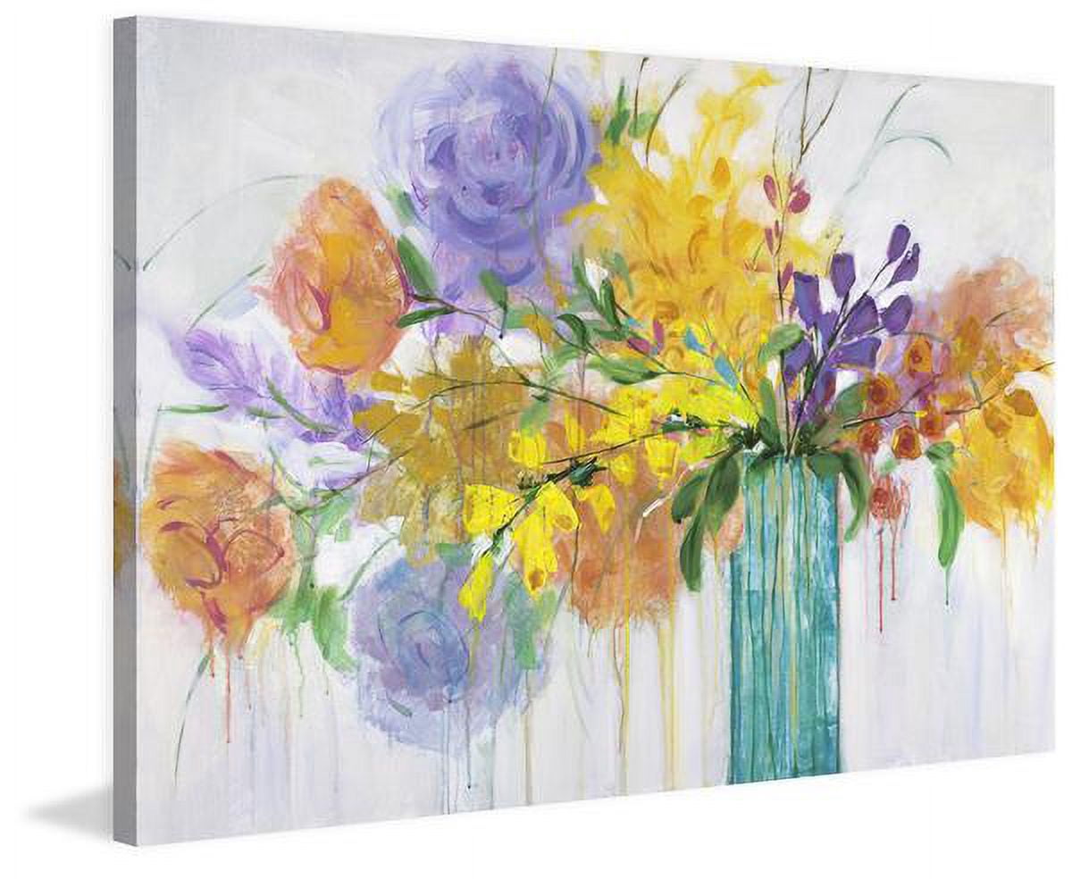 "Warm Summer Blooms II" Painting Print on Wrapped Canvas