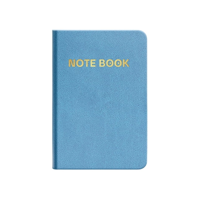 Blue Paper A7 Pocket Notebook Blue Compact Portable Thick Leather Journal Small Mini Concise Note Book 4.21X2.83X0.787In