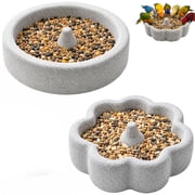 Natural Pumice Stone Bird Cage Feeder, Bird Beak Grinding Stone 5.9x1.57in for Cockatoo Cockatiel Conure Parakeet Lovebird Canary Finch Small Animal Bath Travel(A)