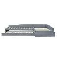thumbnail image 5 of Euroco Modern Upholstered L-Shaped Twin Daybed with Drawer and Trundle, Three Beds for Kids Teens, Gray, 5 of 11