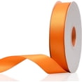 thumbnail image 3 of Cinta de raso de doble cara naranja de 1" x 50 yardas, rollos de cinta de tela de alta densidad de color sólido, ideal para envolver regalos, costura, manualidades, lazos de bricolaje y Navidad, decor, 3 of 4