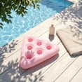 thumbnail image 4 of Inflatable Pool Cup Holder Float for 6 Drinks Wearable Hat Summer Floating Beverage Caddy, 4 of 6