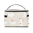 thumbnail image 3 of Yiaed Beautiful Rabbit Print Makeup Bag Travel Cosmetic Bags for Women Girls Zipper Pouch Makeup Organizer, 3 of 4