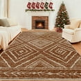 thumbnail image 3 of NewBuros 9'x12' Area Rugs for Living Room, Non-Slip Machine Washable Rugs, Soft Stain Resistant Low Pile Vintage Distressed Print Western Indoor Carpet, Yellowbrown, 3 of 12