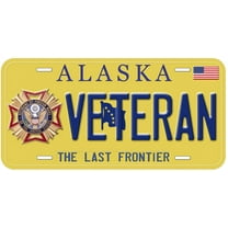 Alaska Veteran Novelty Car Auto License Plate