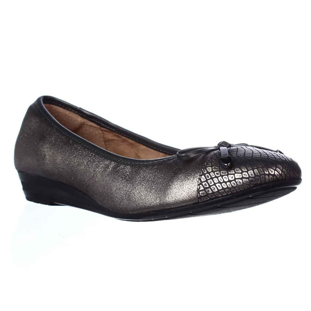 Sofft - Womens Sofft Selima Hidden Wedge Ballet Flats - Pewter - Walmart.com - Walmart.com