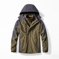 thumbnail image 4 of Parka impermeable para exteriores para hombres y mujeres, conjuntos de dos piezas, conjunto de abrigo de invierno cálido 3 en 1 para acampar y hacer senderismo, chaquetas a prueba de viento, 4 of 5