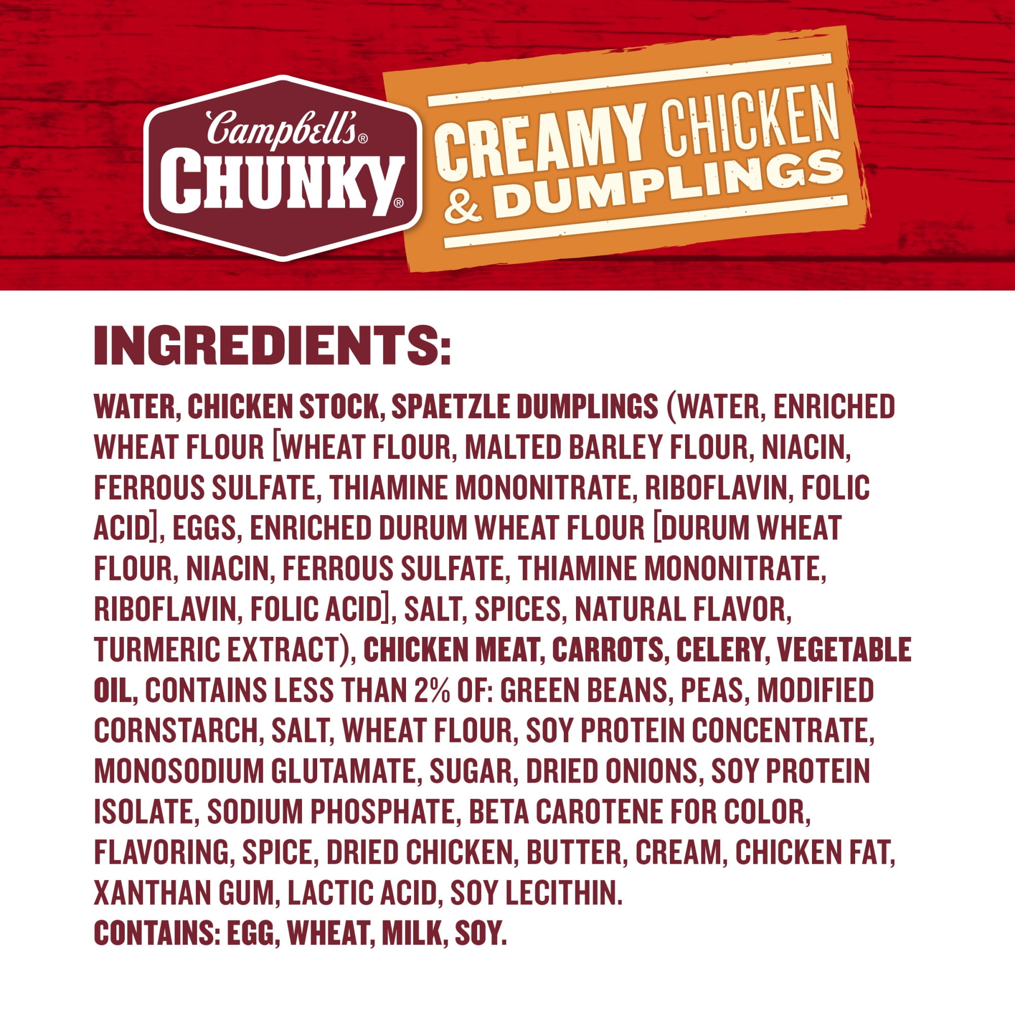 (12 pack) (12 pack) (Case of 12) Campbell's Chunky Soup, Ready to Serve Creamy Chicken and Dumplings Soup, 18.8 oz Can