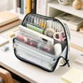 thumbnail image 6 of Pencil Bag with Magnetic Foldable Base Large Capacity Stand-Up Pencil Case Durable Nylon Pen Pouch Cute Astronaut Pattern, 6 of 7