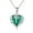 Green, variant on SOULMEET Christmas Gifts Angel Wing Necklace Sterling Silver Heart Pendant with Crystal Jewelry Gifts for Women Friend Mom