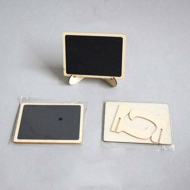 Mini pizarras | Juego de 12 etiquetas pequeñas para comida con soporte | Pizarras de mensajes de 10 x 7,5 cm para fiestas, restaurantes o cafeterías | Tarjetas para números de mesa y nombres