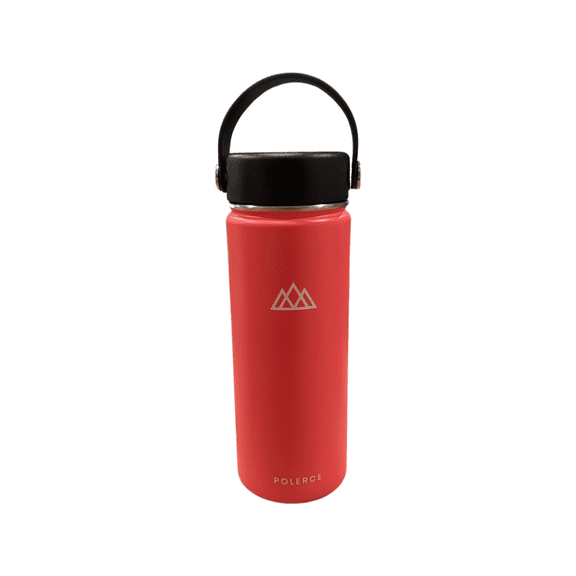 Vacuum Insulated Bottle - Stainless Steel Thermally Insulated Flask with Flex Cap - 18 Fl Oz - Pink - by Polerce