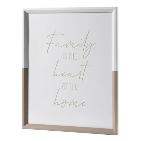 Crystal Art Gallery - Family Is the Heart of the Home Framed Art Farmhouse Style Wall Decor - 18 x 22