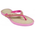 thumbnail image 5 of Beaded Pearl Embellished Thong Flat Flip Flop Sandals, 5 of 6