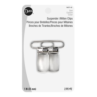 Dritz 1 Suspender/Mitten Clips, 24 PC, Nickel