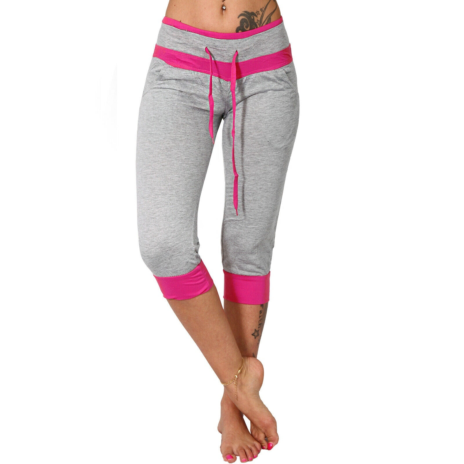 SySea - Patchowork Women Knee-Length Sport Capris Pants - Walmart.com ...