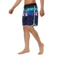 thumbnail image 5 of Lars Amadeus Men's Shorts Swim Shorts Drawstring Waist Summer Board Shorts, 5 of 6